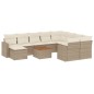 vidaXL 11-tlg. Garten-Sofagarnitur mit Kissen Beige Poly Rattan vidaXL 11-tlg. Garten-Sofagarnitur mit Kissen Beige Poly Rattan
