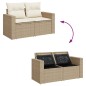 vidaXL 11-tlg. Garten-Sofagarnitur mit Kissen Beige Poly Rattan vidaXL 11-tlg. Garten-Sofagarnitur mit Kissen Beige Poly Rattan