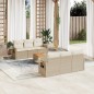 vidaXL 7-tlg. Garten-Sofagarnitur mit Kissen Beige Poly Rattan vidaXL 7-tlg. Garten-Sofagarnitur mit Kissen Beige Poly Rattan