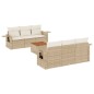 vidaXL 7-tlg. Garten-Sofagarnitur mit Kissen Beige Poly Rattan vidaXL 7-tlg. Garten-Sofagarnitur mit Kissen Beige Poly Rattan