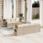 vidaXL 8-tlg. Garten-Sofagarnitur mit Kissen Beige Poly Rattan vidaXL 8-tlg. Garten-Sofagarnitur mit Kissen Beige Poly Rattan