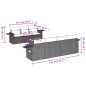 vidaXL 8-tlg. Garten-Sofagarnitur mit Kissen Grau Poly Rattan vidaXL 8-tlg. Garten-Sofagarnitur mit Kissen Grau Poly Rattan