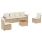 vidaXL 7-tlg. Garten-Sofagarnitur mit Kissen Beige Poly Rattan vidaXL 7-tlg. Garten-Sofagarnitur mit Kissen Beige Poly Rattan