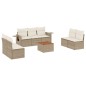 vidaXL 8-tlg. Garten-Sofagarnitur mit Kissen Beige Poly Rattan vidaXL 8-tlg. Garten-Sofagarnitur mit Kissen Beige Poly Rattan