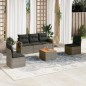 vidaXL 6-tlg. Garten-Sofagarnitur mit Kissen Grau Poly Rattan vidaXL 6-tlg. Garten-Sofagarnitur mit Kissen Grau Poly Rattan