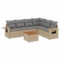 vidaXL 7-tlg. Garten-Sofagarnitur mit Kissen Beige Poly Rattan vidaXL 7-tlg. Garten-Sofagarnitur mit Kissen Beige Poly Rattan