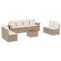 vidaXL 9-tlg. Garten-Sofagarnitur mit Kissen Beige Poly Rattan vidaXL 9-tlg. Garten-Sofagarnitur mit Kissen Beige Poly Rattan