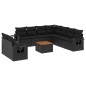 vidaXL 10-tlg. Garten-Sofagarnitur mit Kissen Schwarz Poly Rattan vidaXL 10-tlg. Garten-Sofagarnitur mit Kissen Schwarz Poly Rattan