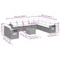 vidaXL 11-tlg. Garten-Sofagarnitur mit Kissen Grau Poly Rattan vidaXL 11-tlg. Garten-Sofagarnitur mit Kissen Grau Poly Rattan