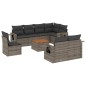 vidaXL 9-tlg. Garten-Sofagarnitur mit Kissen Grau Poly Rattan vidaXL 9-tlg. Garten-Sofagarnitur mit Kissen Grau Poly Rattan