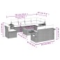vidaXL 9-tlg. Garten-Sofagarnitur mit Kissen Grau Poly Rattan vidaXL 9-tlg. Garten-Sofagarnitur mit Kissen Grau Poly Rattan