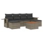 vidaXL 7-tlg. Garten-Sofagarnitur mit Kissen Grau Poly Rattan vidaXL 7-tlg. Garten-Sofagarnitur mit Kissen Grau Poly Rattan