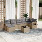 vidaXL 8-tlg. Garten-Sofagarnitur mit Kissen Beige Poly Rattan vidaXL 8-tlg. Garten-Sofagarnitur mit Kissen Beige Poly Rattan