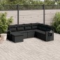 vidaXL 7-tlg. Garten-Sofagarnitur mit Kissen Schwarz Poly Rattan vidaXL 7-tlg. Garten-Sofagarnitur mit Kissen Schwarz Poly Rattan