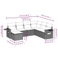 vidaXL 7-tlg. Garten-Sofagarnitur mit Kissen Schwarz Poly Rattan vidaXL 7-tlg. Garten-Sofagarnitur mit Kissen Schwarz Poly Rattan