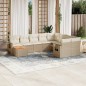 vidaXL 10-tlg. Garten-Sofagarnitur mit Kissen Beige Poly Rattan vidaXL 10-tlg. Garten-Sofagarnitur mit Kissen Beige Poly Rattan