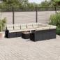 vidaXL 11-tlg. Garten-Sofagarnitur mit Kissen Schwarz Poly Rattan vidaXL 11-tlg. Garten-Sofagarnitur mit Kissen Schwarz Poly Rattan