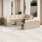 vidaXL 14-tlg. Garten-Sofagarnitur mit Kissen Beige Poly Rattan vidaXL 14-tlg. Garten-Sofagarnitur mit Kissen Beige Poly Rattan