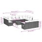vidaXL 14-tlg. Garten-Sofagarnitur mit Kissen Schwarz Poly Rattan vidaXL 14-tlg. Garten-Sofagarnitur mit Kissen Schwarz Poly Rattan