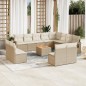 vidaXL 13-tlg. Garten-Sofagarnitur mit Kissen Beige Poly Rattan vidaXL 13-tlg. Garten-Sofagarnitur mit Kissen Beige Poly Rattan