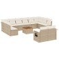 vidaXL 13-tlg. Garten-Sofagarnitur mit Kissen Beige Poly Rattan vidaXL 13-tlg. Garten-Sofagarnitur mit Kissen Beige Poly Rattan