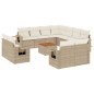 vidaXL 12-tlg. Garten-Sofagarnitur mit Kissen Beige Poly Rattan vidaXL 12-tlg. Garten-Sofagarnitur mit Kissen Beige Poly Rattan