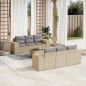 vidaXL 7-tlg. Garten-Sofagarnitur mit Kissen Beige Poly Rattan vidaXL 7-tlg. Garten-Sofagarnitur mit Kissen Beige Poly Rattan