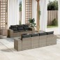 vidaXL 8-tlg. Garten-Sofagarnitur mit Kissen Grau Poly Rattan vidaXL 8-tlg. Garten-Sofagarnitur mit Kissen Grau Poly Rattan