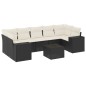 vidaXL 8-tlg. Garten-Sofagarnitur mit Kissen Schwarz Poly Rattan vidaXL 8-tlg. Garten-Sofagarnitur mit Kissen Schwarz Poly Rattan