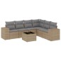 vidaXL 7-tlg. Garten-Sofagarnitur mit Kissen Beige Poly Rattan vidaXL 7-tlg. Garten-Sofagarnitur mit Kissen Beige Poly Rattan