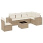 vidaXL 7-tlg. Garten-Sofagarnitur mit Kissen Beige Poly Rattan vidaXL 7-tlg. Garten-Sofagarnitur mit Kissen Beige Poly Rattan