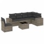vidaXL 7-tlg. Garten-Sofagarnitur mit Kissen Grau Poly Rattan vidaXL 7-tlg. Garten-Sofagarnitur mit Kissen Grau Poly Rattan