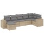 vidaXL 7-tlg. Garten-Sofagarnitur mit Kissen Beige Poly Rattan vidaXL 7-tlg. Garten-Sofagarnitur mit Kissen Beige Poly Rattan
