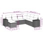 vidaXL 7-tlg. Garten-Sofagarnitur mit Kissen Grau Poly Rattan vidaXL 7-tlg. Garten-Sofagarnitur mit Kissen Grau Poly Rattan