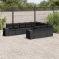 vidaXL 10-tlg. Garten-Sofagarnitur mit Kissen Schwarz Poly Rattan vidaXL 10-tlg. Garten-Sofagarnitur mit Kissen Schwarz Poly Rattan