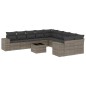 vidaXL 11-tlg. Garten-Sofagarnitur mit Kissen Grau Poly Rattan vidaXL 11-tlg. Garten-Sofagarnitur mit Kissen Grau Poly Rattan
