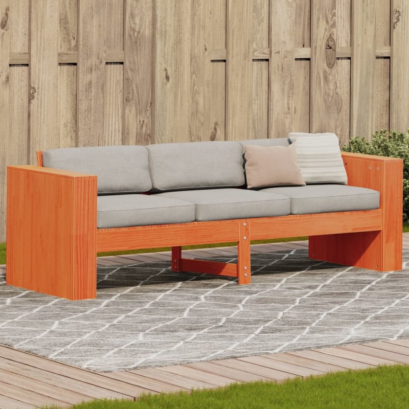 vidaXL Gartensofa 3-Sitzer Wachsbraun 189x60x62 cm Massivholz Kiefer vidaXL Gartensofa 3-Sitzer Wachsbraun 189x60x62 cm Massivholz Kiefer