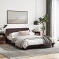 vidaXL Bettgestell mit Kopfteil Dunkelbraun 120x200 cm Stoff vidaXL Bettgestell mit Kopfteil Dunkelbraun 120x200 cm Stoff