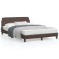 vidaXL Bettgestell mit Kopfteil Braun 120x200 cm Kunstleder vidaXL Bettgestell mit Kopfteil Braun 120x200 cm Kunstleder