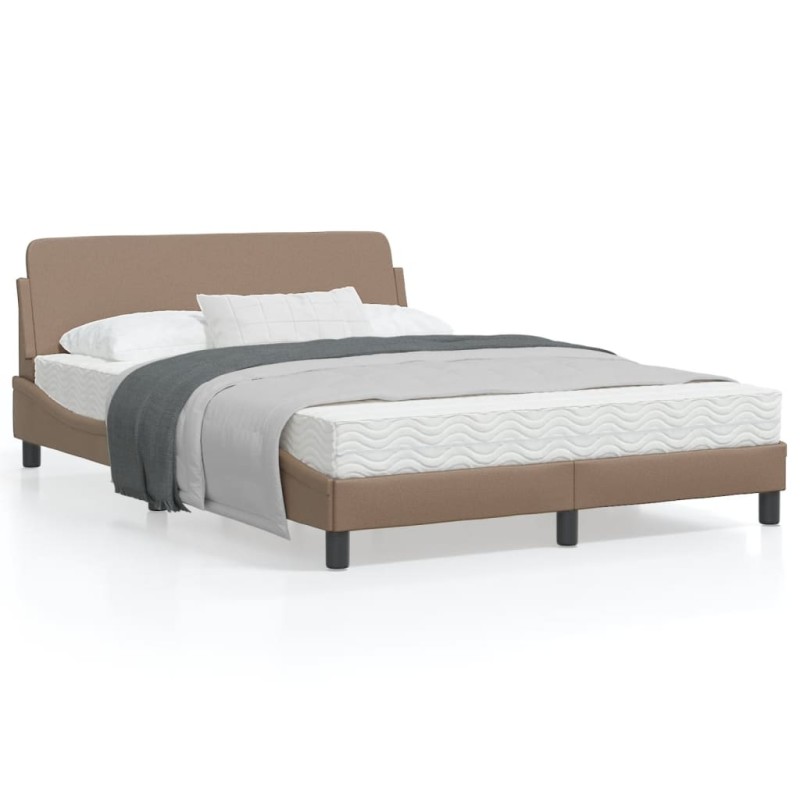vidaXL Bettgestell mit Kopfteil Cappuccino-Braun 120x200 cm Kunstleder vidaXL Bettgestell mit Kopfteil Cappuccino-Braun 120x200 cm Kunstleder