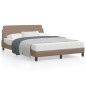 vidaXL Bettgestell mit Kopfteil Cappuccino-Braun 120x200 cm Kunstleder vidaXL Bettgestell mit Kopfteil Cappuccino-Braun 120x200 cm Kunstleder