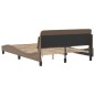 vidaXL Bettgestell mit Kopfteil Cappuccino-Braun 120x200 cm Kunstleder vidaXL Bettgestell mit Kopfteil Cappuccino-Braun 120x200 cm Kunstleder