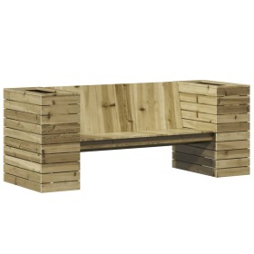 vidaXL Gartenbank mit Pflanzkübeln 167,5x60x65 cm Kiefernholz