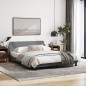vidaXL Bettgestell mit Kopfteil Hellgrau 160x200 cm Stoff vidaXL Bettgestell mit Kopfteil Hellgrau 160x200 cm Stoff