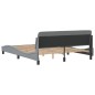 vidaXL Bettgestell mit Kopfteil Hellgrau 160x200 cm Stoff vidaXL Bettgestell mit Kopfteil Hellgrau 160x200 cm Stoff