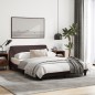 vidaXL Bettgestell mit Kopfteil Dunkelbraun 140x200 cm Stoff vidaXL Bettgestell mit Kopfteil Dunkelbraun 140x200 cm Stoff