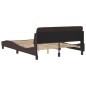 vidaXL Bettgestell mit Kopfteil Dunkelbraun 140x200 cm Stoff vidaXL Bettgestell mit Kopfteil Dunkelbraun 140x200 cm Stoff