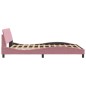 vidaXL Bettgestell mit Kopfteil Rosa 140x200 cm Samt vidaXL Bettgestell mit Kopfteil Rosa 140x200 cm Samt