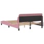 vidaXL Bettgestell mit Kopfteil Rosa 140x200 cm Samt vidaXL Bettgestell mit Kopfteil Rosa 140x200 cm Samt