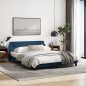 vidaXL Bettgestell mit Kopfteil Blau 160x200 cm Stoff vidaXL Bettgestell mit Kopfteil Blau 160x200 cm Stoff